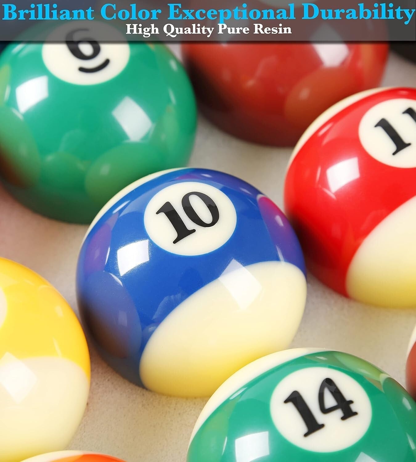 Premium Billiard Balls - 2.25" Tournament Set of 16 - Ideal Gift for Players
