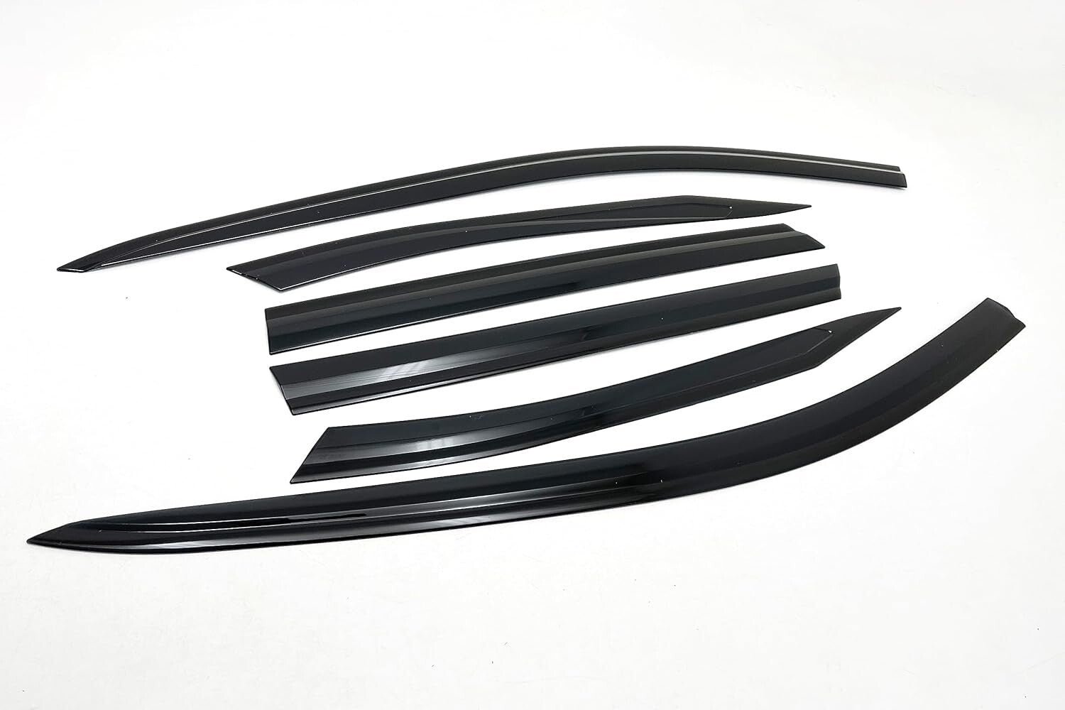 6-Pc Smoked Window Visors for 2022-2025 Cars - Easy Self-Adhesive Installation