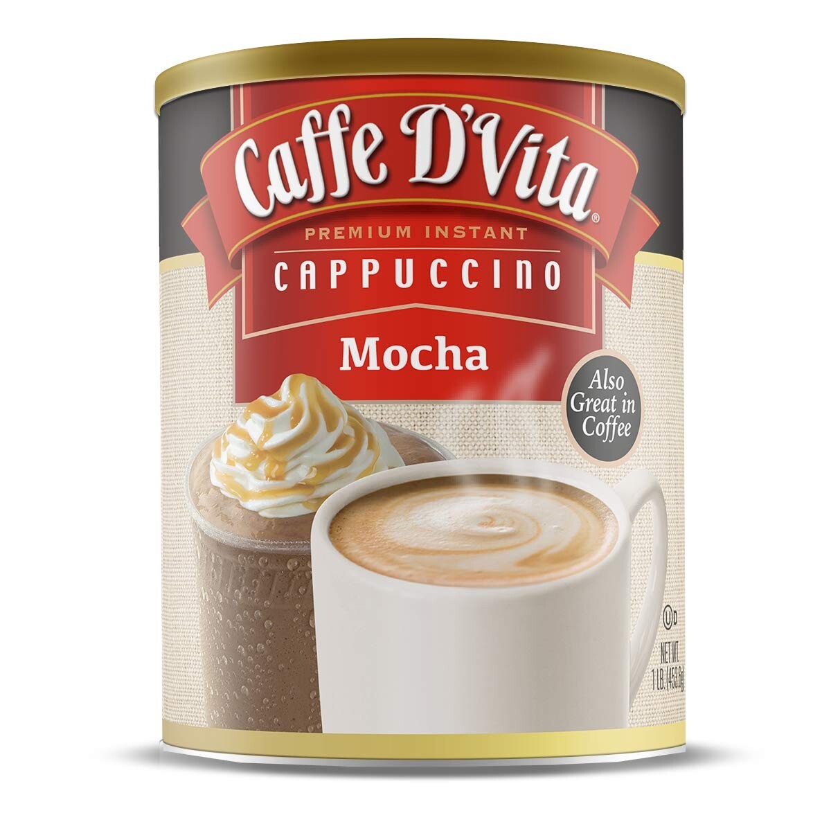 Rich & Creamy Caffe D’Vita Mocha Cappuccino Mix - Instant & Versatile 6-Pack