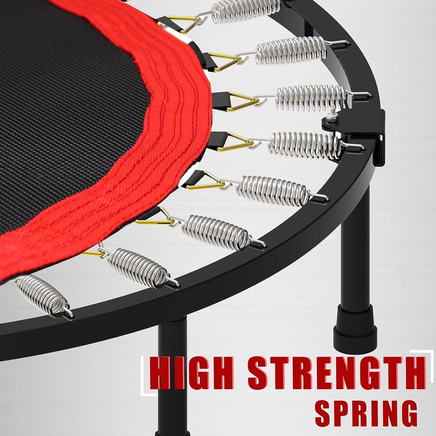 Folding Mini Fitness Trampoline with Non-Slip Handle - Ideal for Home Workouts