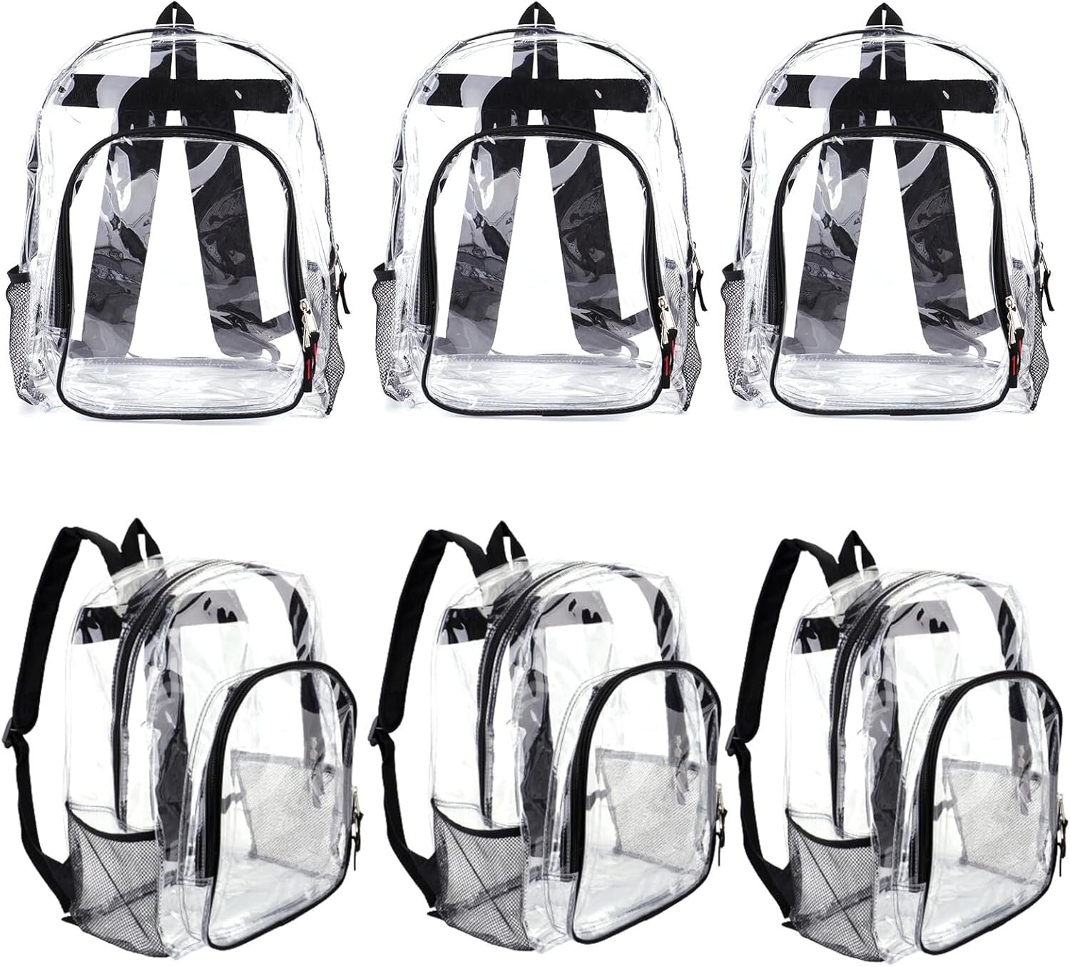 Heavy Duty Clear Backpack Set - Ideal for School, Sports, & Travel (24 Pack)