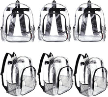 Load image into Gallery viewer, Heavy Duty Clear Backpack Set - Ideal for School, Sports, &amp; Travel (24 Pack)