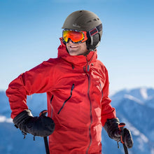 Load image into Gallery viewer, Adjustable Snow Sports Helmet in Matte Gray - Perfect for Skiing &amp; Snowboarding