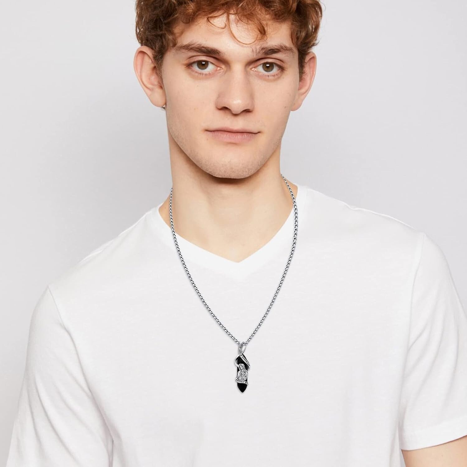 925 Sterling Silver Our Lady of Guadalupe Pendant Necklace for Faith and Prot...