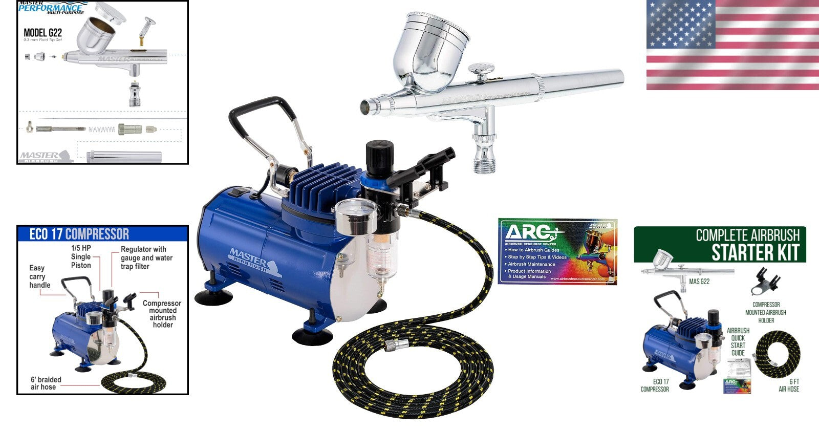 Portable Dual-Action Airbrush Kit with Powerful Compressor for Creative Hobbies