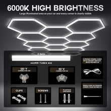 Load image into Gallery viewer, Elegant Aluminum Hexagon Garage Light - 720W, 86400 Lumens for Commercial Use