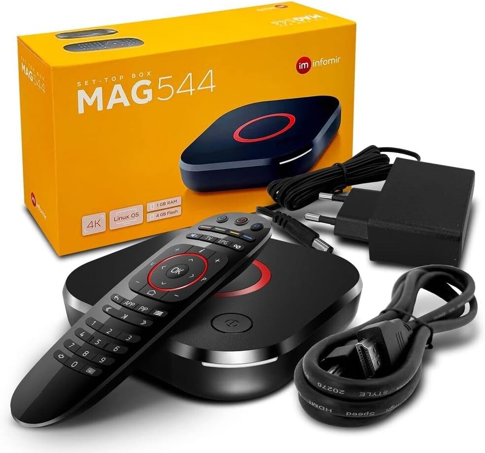 MAG 544w3 4K IPTV Receiver - Powerful Streaming Box with HEVC & 60 FPS Playback