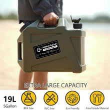Load image into Gallery viewer, Compact 5 Gallon Water Jug with Spigot - Ideal for Camping and Emergency Use