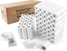 Load image into Gallery viewer, Bulk 100 Rolls Thermal POS Receipt Paper 2 1/4" x 50' for All Terminals