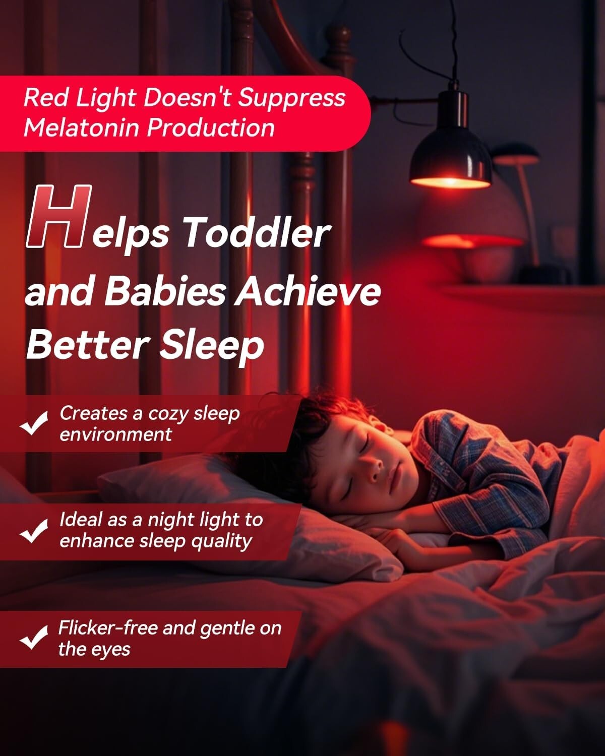 High-Brightness 900 Lumen Red Night Light Bulbs - Ideal for Bedrooms & Nurseries