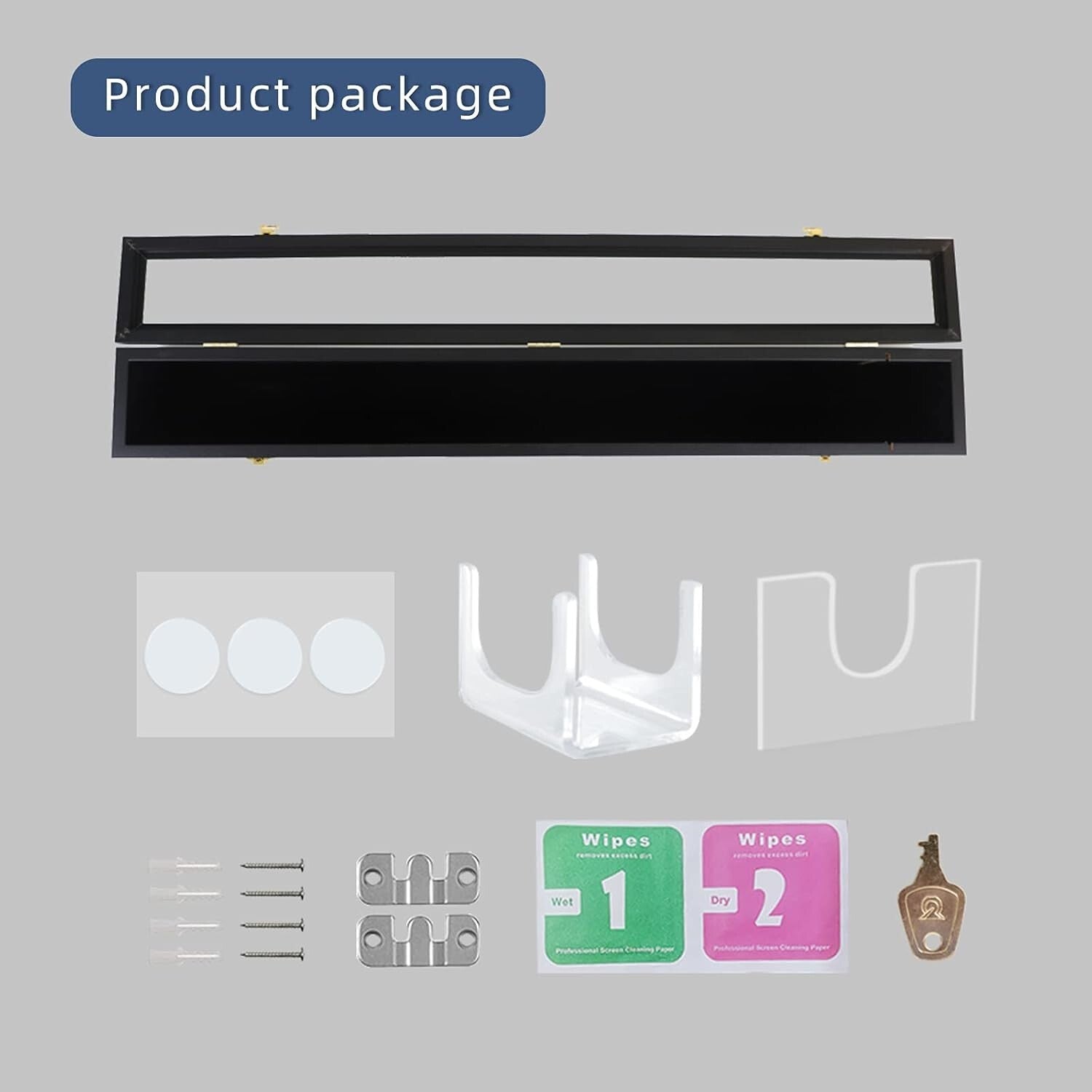 Elegant Baseball Bat Display Case with Wooden Frame & UV Protection - Wall Mount