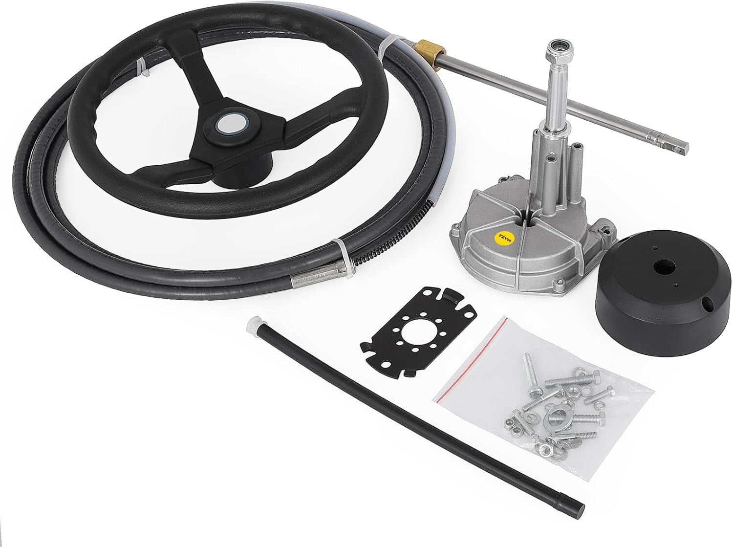 Durable 13.5" Rotary Steering System Kit - Rust-Resistant Marine Design