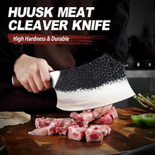 Load image into Gallery viewer, Elegant Handcrafted 7 Inch Meat Cleaver - Perfect for Home Cooks &amp; Professionals