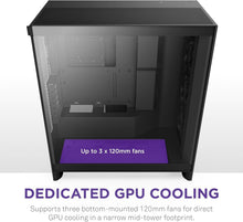 Load image into Gallery viewer, H7 Flow Mid-Tower ATX Case - superior airflow, 3 fans, Cable Management - Black