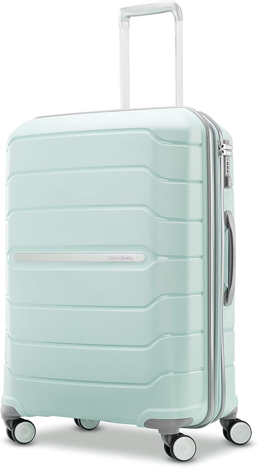 Fashionable Mint Green 24-Inch Expandable Hardshell Suitcase - Travel Perfectly