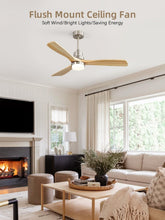 Load image into Gallery viewer, Low Profile 52-Inch Ceiling Fan - Remote Control, Energy-Saving &amp; Stylish Design