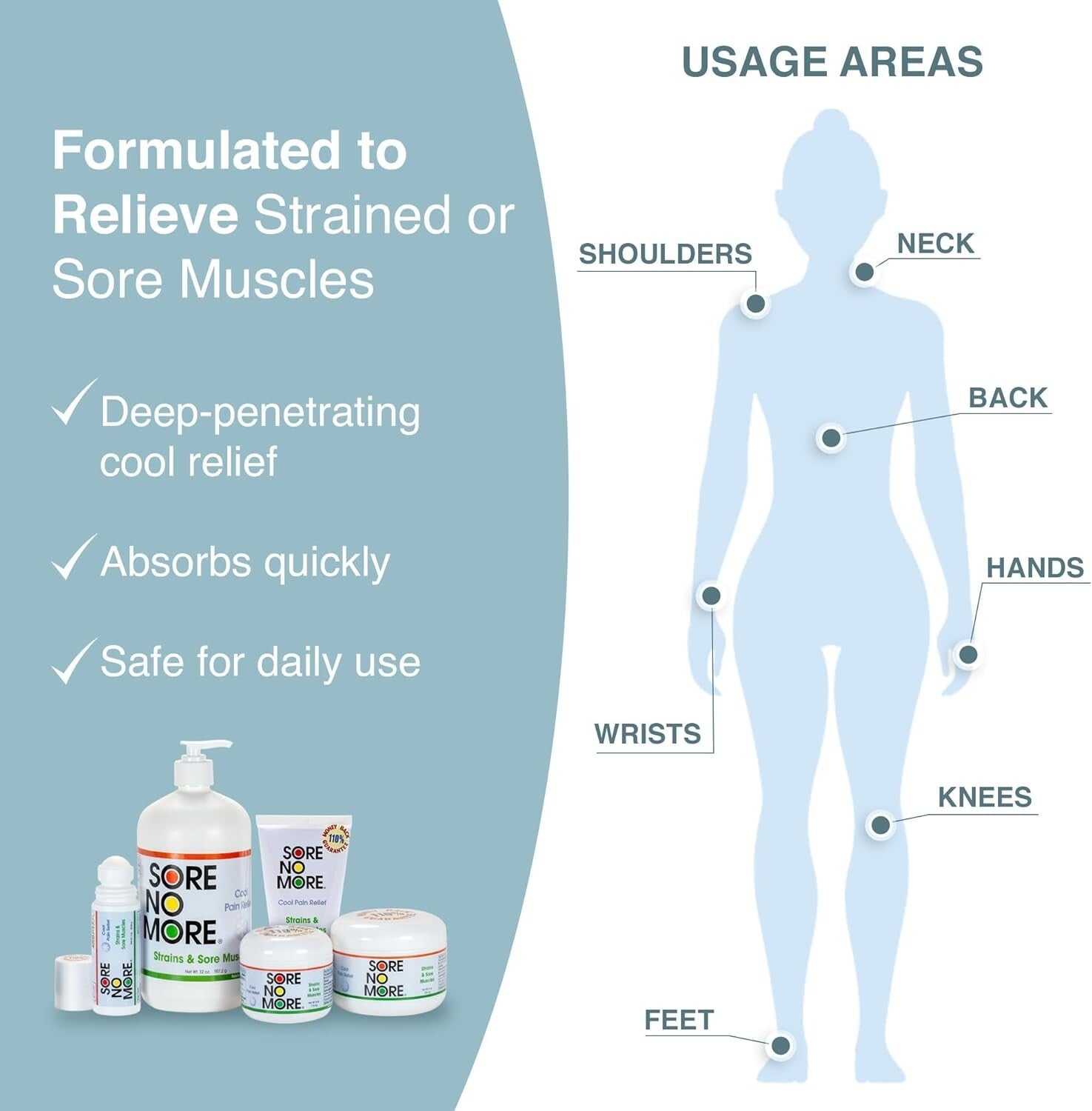 All-Natural Menthol Gel for Relieving Aches & Pains - 32 oz with Lemon Scent