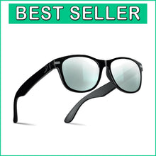 Load image into Gallery viewer, Luxury Polarized Sun Protection: B8132 Black/Silver UV-Blocking Glass Sunglasses