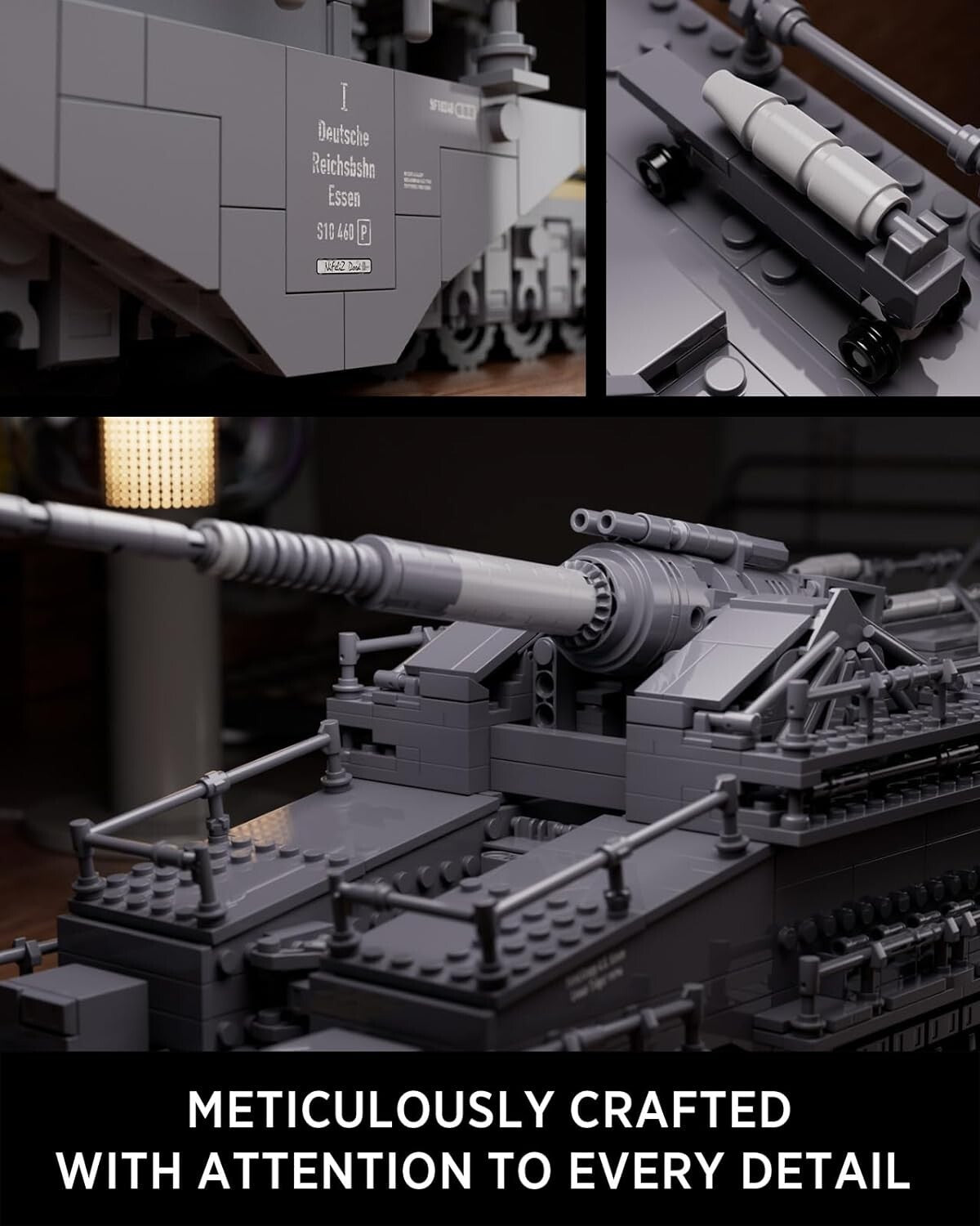 Dora WW2 Classic Building Set: 2,355 PC Military Model for Collectors