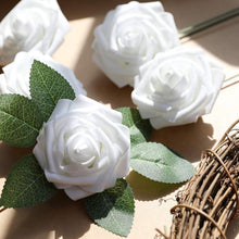 Load image into Gallery viewer, Versatile 100pcs White Foam Roses - Perfect for Weddings, Showers &amp; More