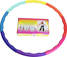 Load image into Gallery viewer, Large 41.5" Weighted Hula Hoop - Rainbow Colors for Adults - GS Certified