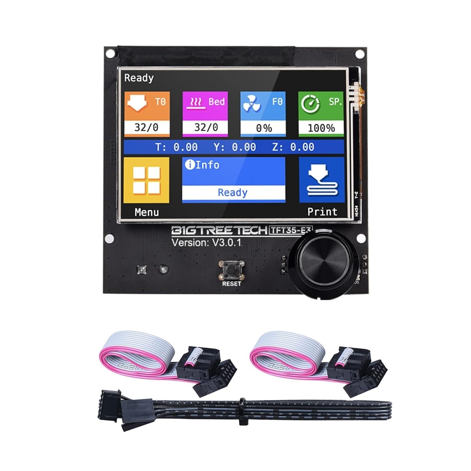 Elegant BIGTREETECH E3 V3.0.1 Touchscreen with USB/SD Support for 3D Printing