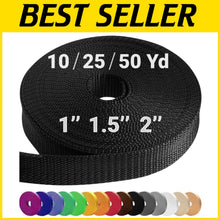 Load image into Gallery viewer, Extra-Strong 2" Webbing - Available in 40+ Colors - Ideal for Camping &amp; Sewing