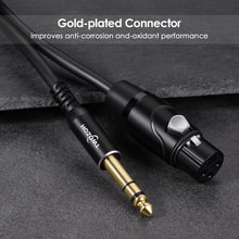 Load image into Gallery viewer, 60FT XLR Female to 1/4" TRS Cable - Tangle Free Balanced Audio Solution