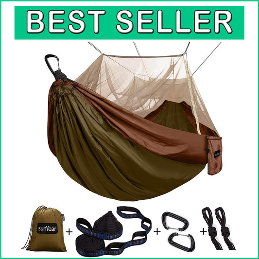 Compact Portable 2-Person Hammock with Setup Tools - Ideal for Outdoor Fun