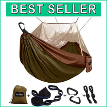 Load image into Gallery viewer, Compact Portable 2-Person Hammock with Setup Tools - Ideal for Outdoor Fun