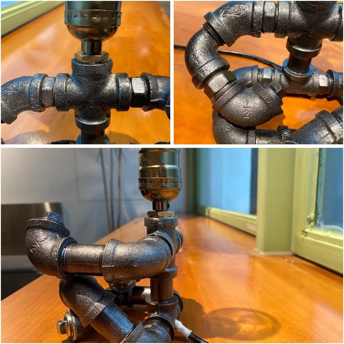 E27 Guitar Design Table Lamp - Cool Steampunk Gift for Men and Music Lovers