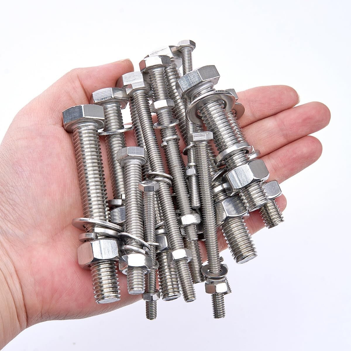 Multi-size Metric Bolt and Nut Set - 608 Pcs M5/M6/M8/M10/M12 Precision Kit