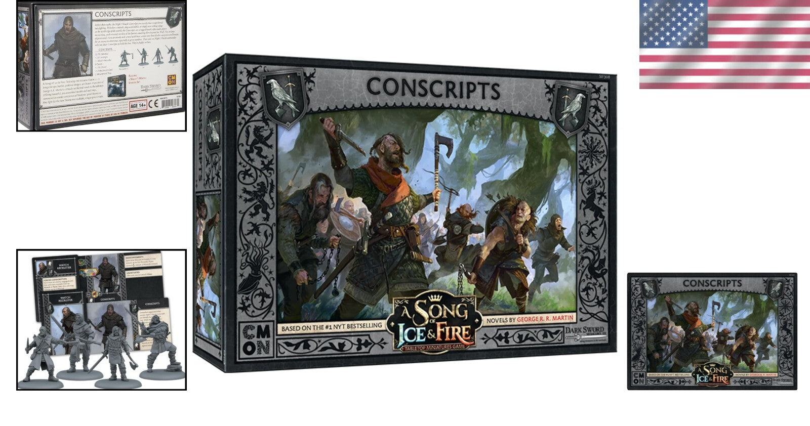 Night's Watch Conscripts Miniatures - Versatile Troop Options for Strategy Games