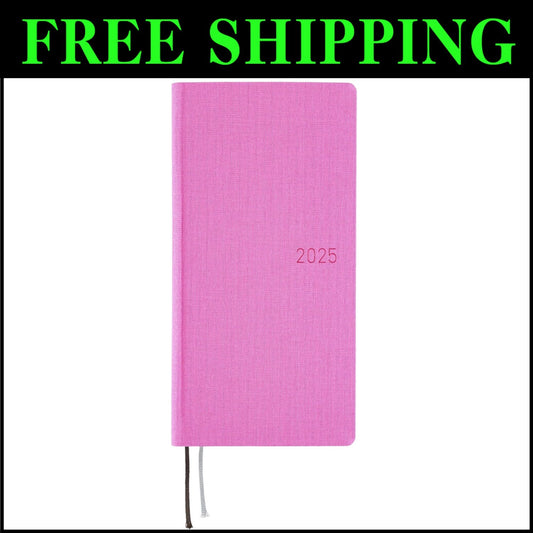 Stylish 2025 Hobonichi Techo MEGA Weekly Planner - Portable Sweet Purple Design