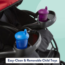 Load image into Gallery viewer, Cloud Plus Red/Black Double Stroller - Reclining, Spacious, and Stylish Design