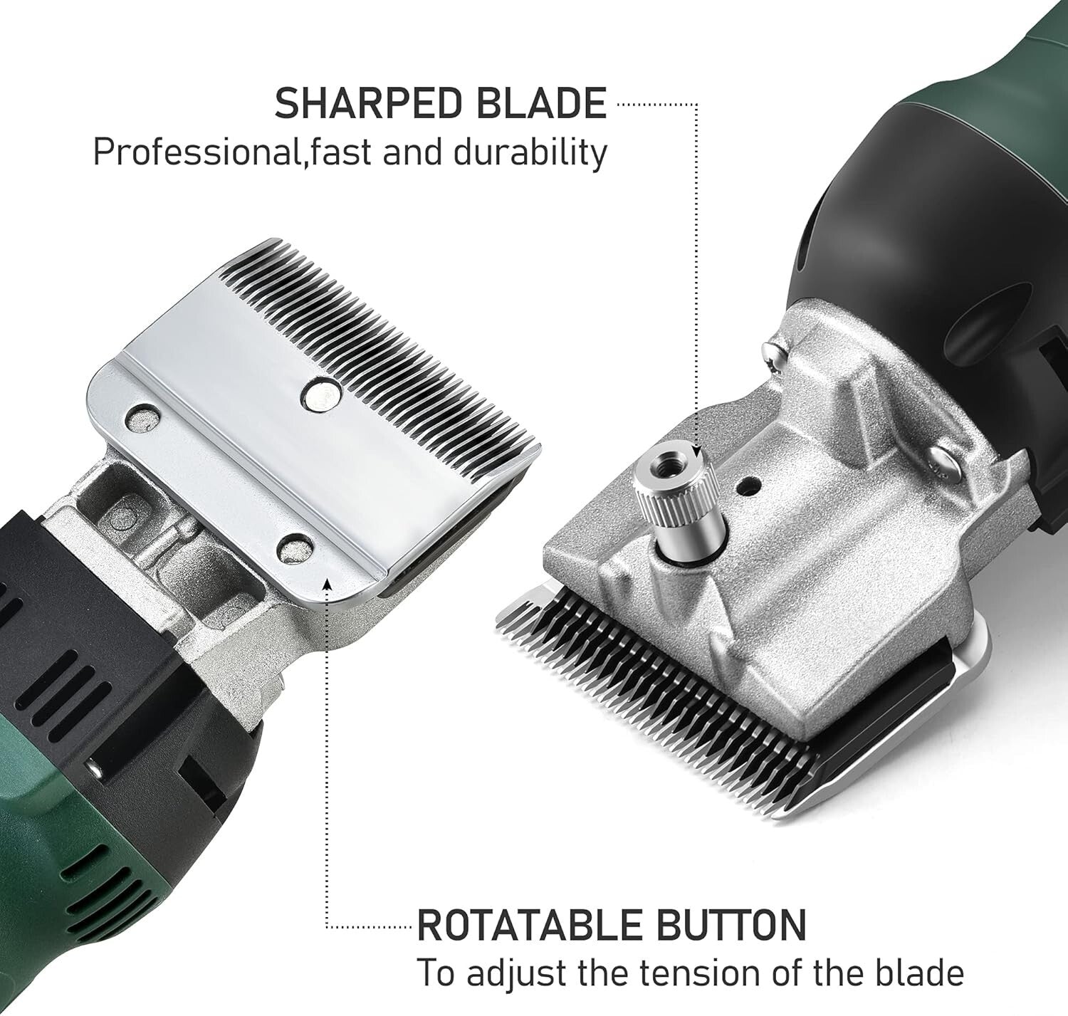 Versatile Livestock Clippers with Variable Speed - Perfect for Professional Care