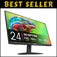 Load image into Gallery viewer, 24-Inch Full HD 100Hz Monitor - Immersive Edgeless Display with FreeSync &amp; Audio
