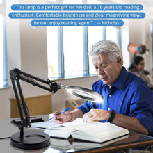 Load image into Gallery viewer, Versatile 5X LED Desk &amp; Clamp Magnifier - Adjustable Light &amp; Glass Lens