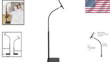 Load image into Gallery viewer, Premium Black Gooseneck Tablet Stand for 3.5" - 10.6" Devices - Ergonomic Design
