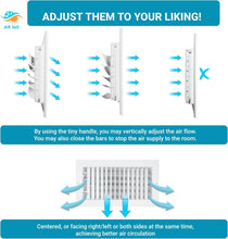 Load image into Gallery viewer, Durable Aluminum Air Vent Deflector with Adjustable Blades - 13-5/8" Overall
