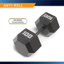 Load image into Gallery viewer, Versatile Cast Iron Hex Dumbbells - Available from 3 lbs to 100 lbs Individually
