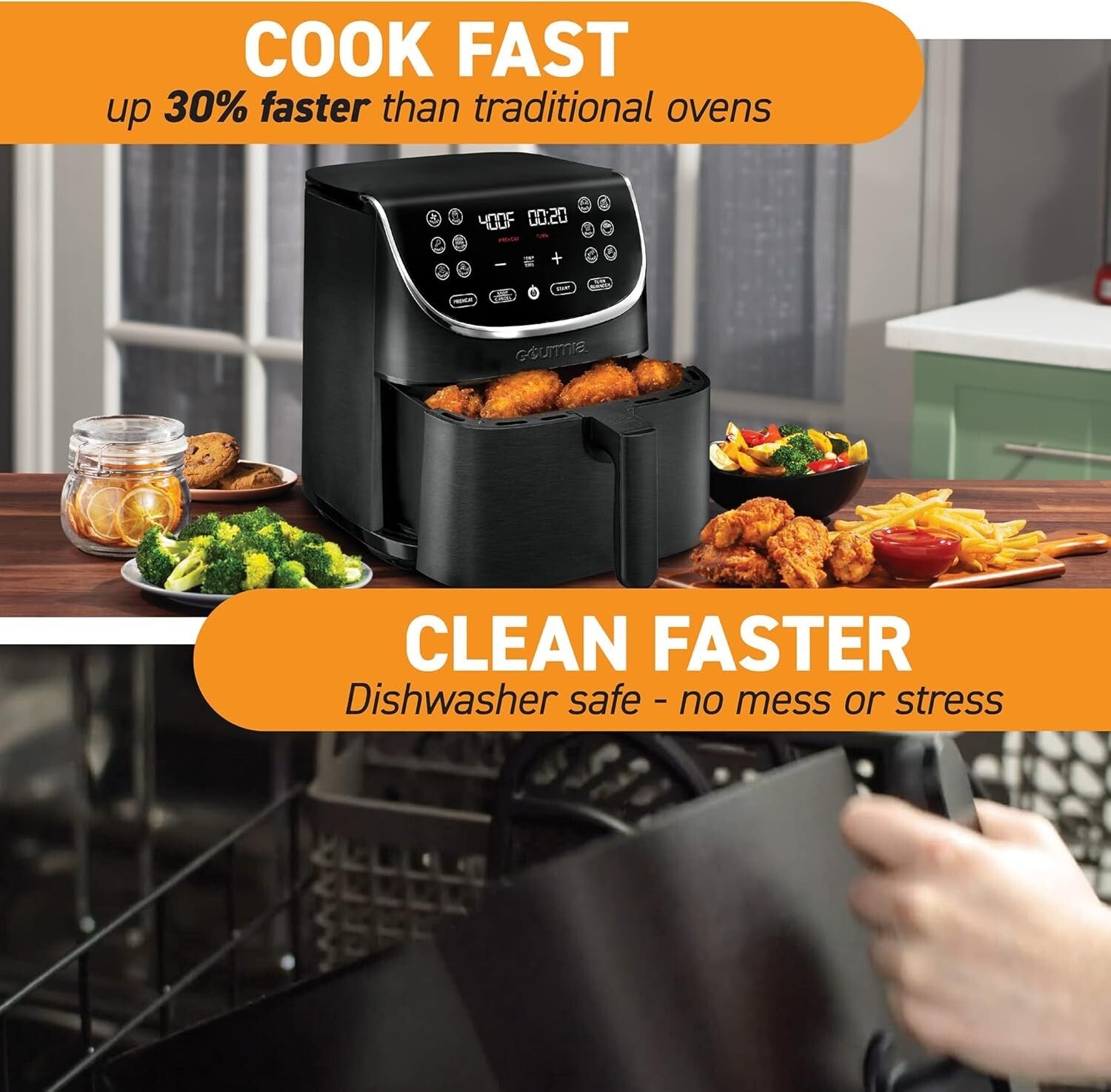 7-Quart Digital Air Fryer Oven with 12 Cooking Presets - Quick & Healthy Meals