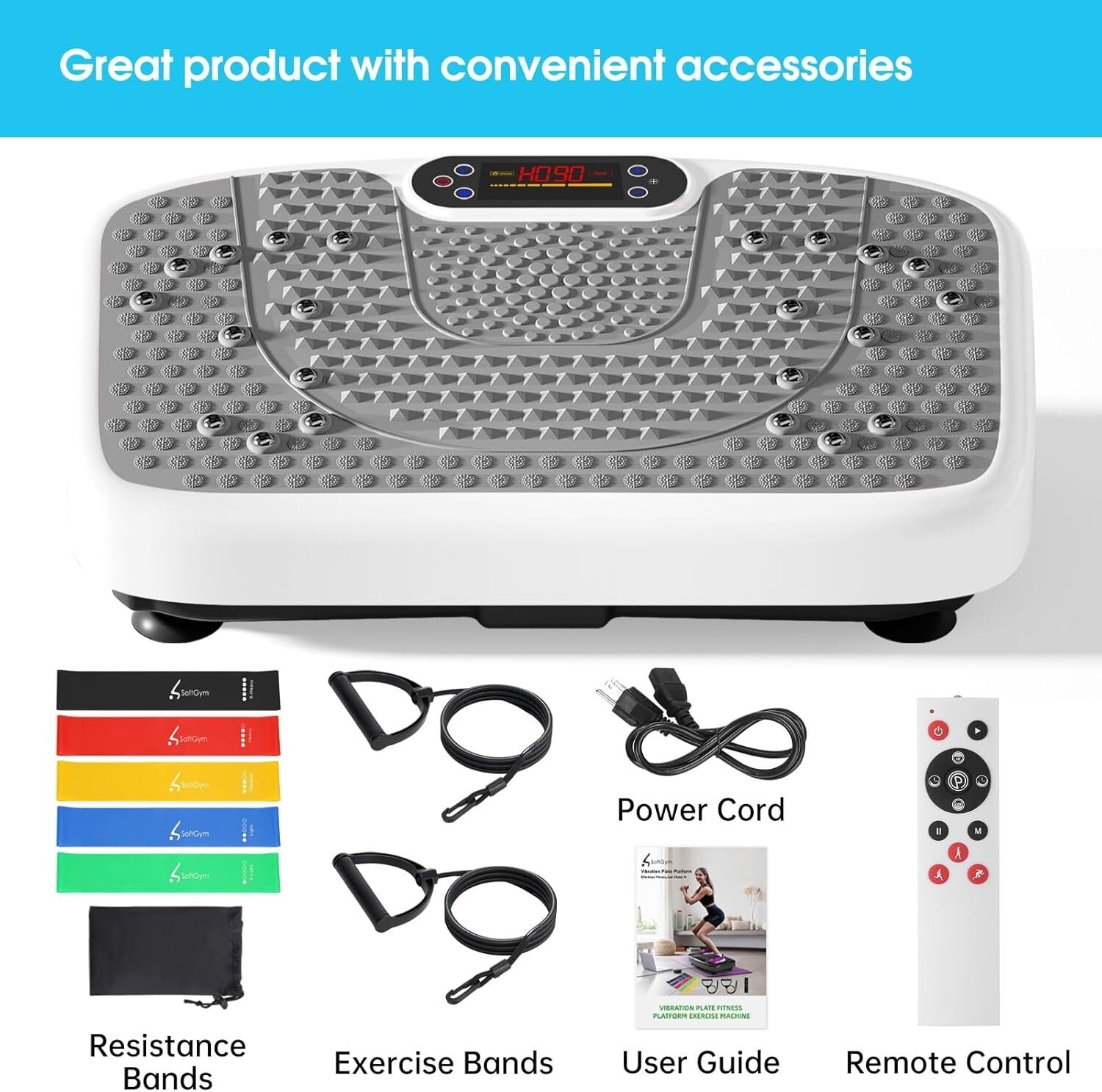 Efficient Vibrating Plate for Home Workouts - 400 lbs Capacity & Non-Slip Design