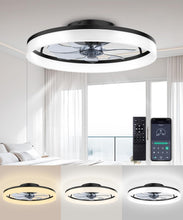 Load image into Gallery viewer, Quiet 20-Inch Ceiling Fan with Remote Control &amp; LED Light for Modern Spaces