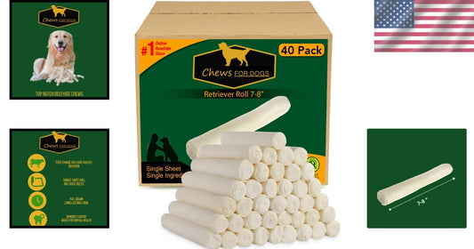 Beef-Flavored Retriever Rolls for All Life Stages - 40-Pack Chews for Dogs