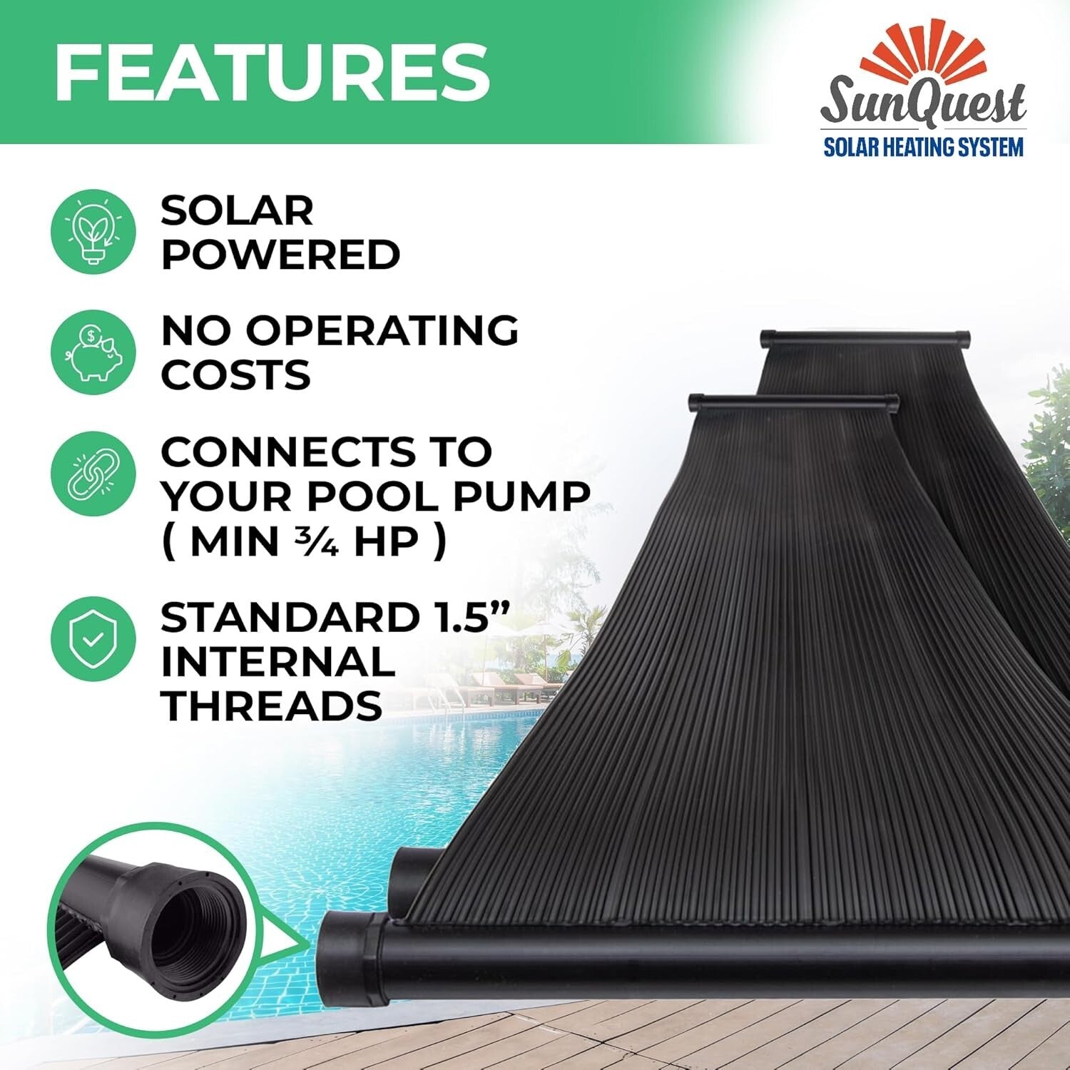 Durable Roof-Mounted Solar Heater Panels - Max-Flow Design for Efficient Heating