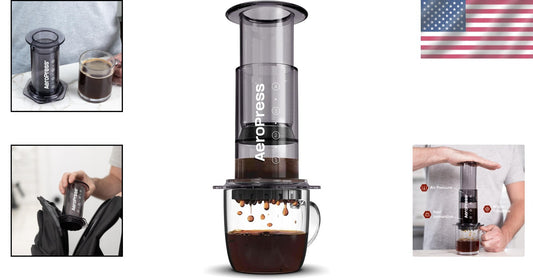 Clear Black Coffee Maker: 3-in-1 Brew Technology for Smooth Espresso Anywhere