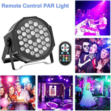 Load image into Gallery viewer, Vibrant 10 Pack 36W RGB LED Par Can Lights for DJ Party &amp; Event Decoration