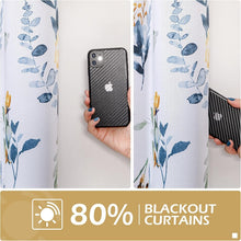 Load image into Gallery viewer, Thermal Insulated Floral Drapes - 84 Inch Grommet Curtains for Style &amp; Privacy