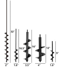 Load image into Gallery viewer, Heavy Duty 5-Piece Garden Auger Set - Perfect for Tough Soil and Easy Digging